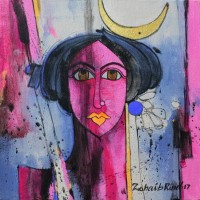 Zohaib Rind, 12 x 12 Inch, Acrylic on Canvas, Figurative Painting, AC-ZR-065